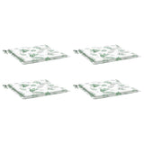 Vidaxl Garden Stol Puder 4 PCS Bladmønster 50x50x3 cm stof