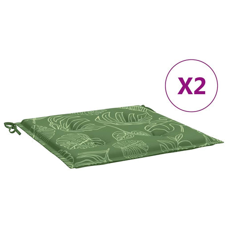 Vidaxl stolhynder 2 stk. Bladmønster 50x50x4 cm stof