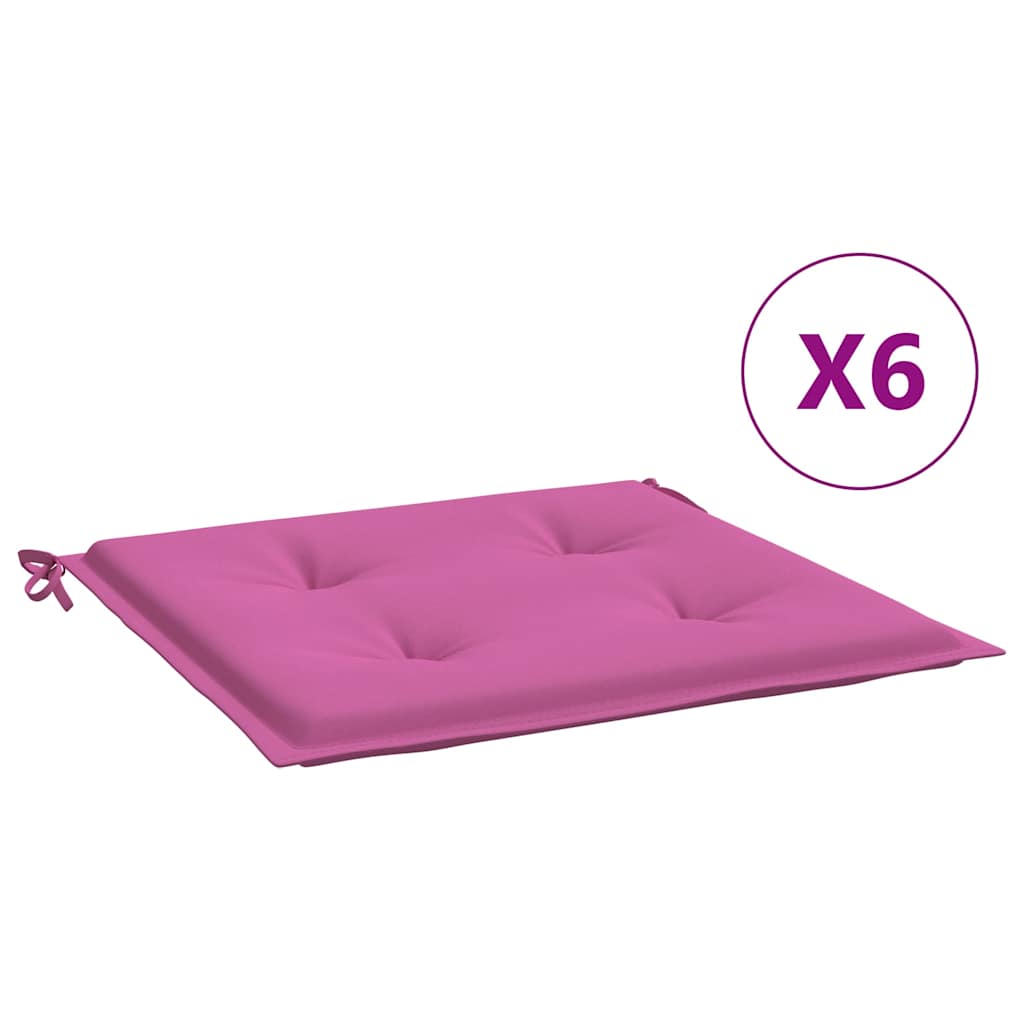 Vidaxl Garden Stol Puder 6 PCS 50x50x4 cm stofrosa