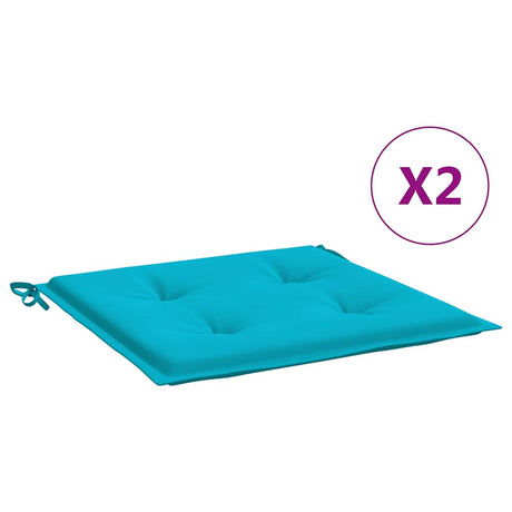 Vidaxl Garden Stol Puder 2 PCS 50x50x4 cm Stof Turkis