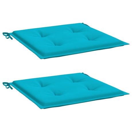 Vidaxl Garden Stol Puder 2 PCS 50x50x4 cm Stof Turkis