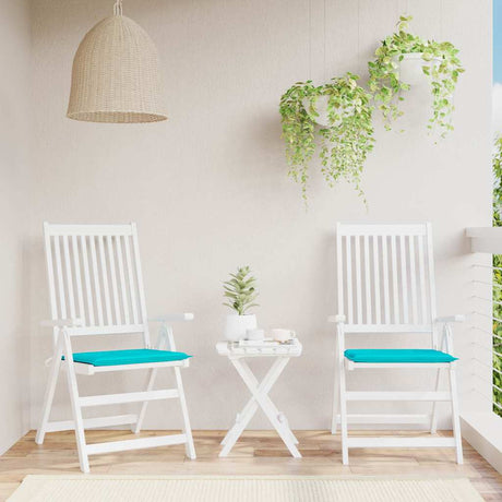 Vidaxl Garden Stol Puder 2 PCS 50x50x4 cm Stof Turkis