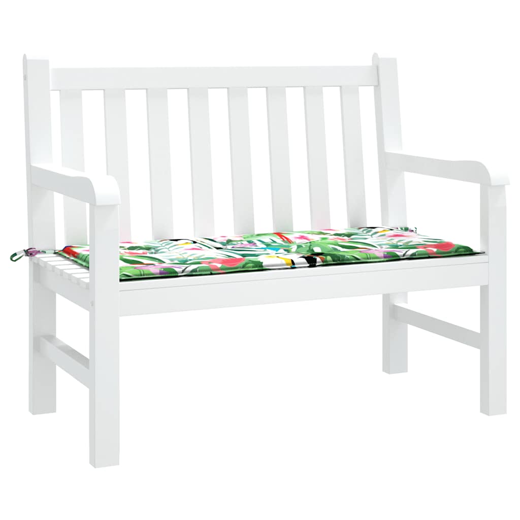 Vidaxl Garden Bench Pushion 100x50x4 cm Oxford Stof Multi-farvet