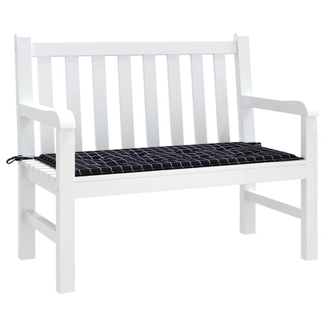 Vidaxx Garden Bench Pude Diamond Mønster 120x50x4 cm Oxford Stof sort sort
