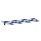 Vidaxx Garden Bench Pude stribet 150x50x4 cm Oxford stof hvid og blå