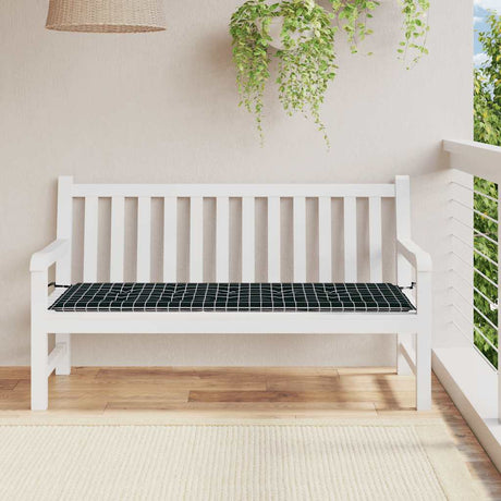 Vidaxx Garden Bench Pushion Diamond Mønster 150x50x4 cm Oxford Stof sort