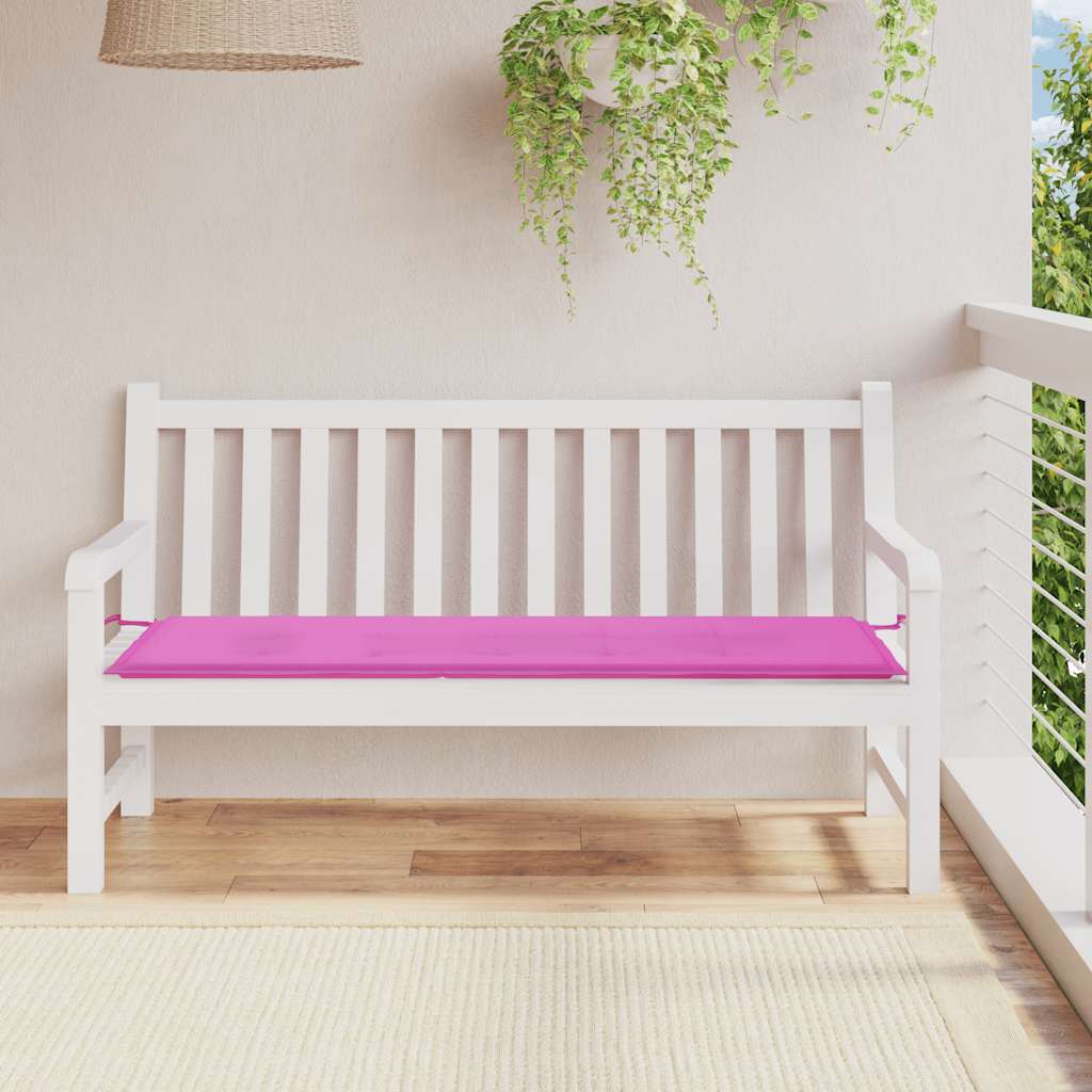 Vidaxl Garden Bench Pushion 150x50x4 cm Oxford stofrosa