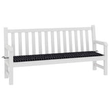 Vidaxl Garden Bench Pushion Diamond Mønster 200x50x4 cm Stof sort sort