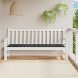 Vidaxl Garden Bench Pushion Diamond Mønster 200x50x4 cm Stof sort sort