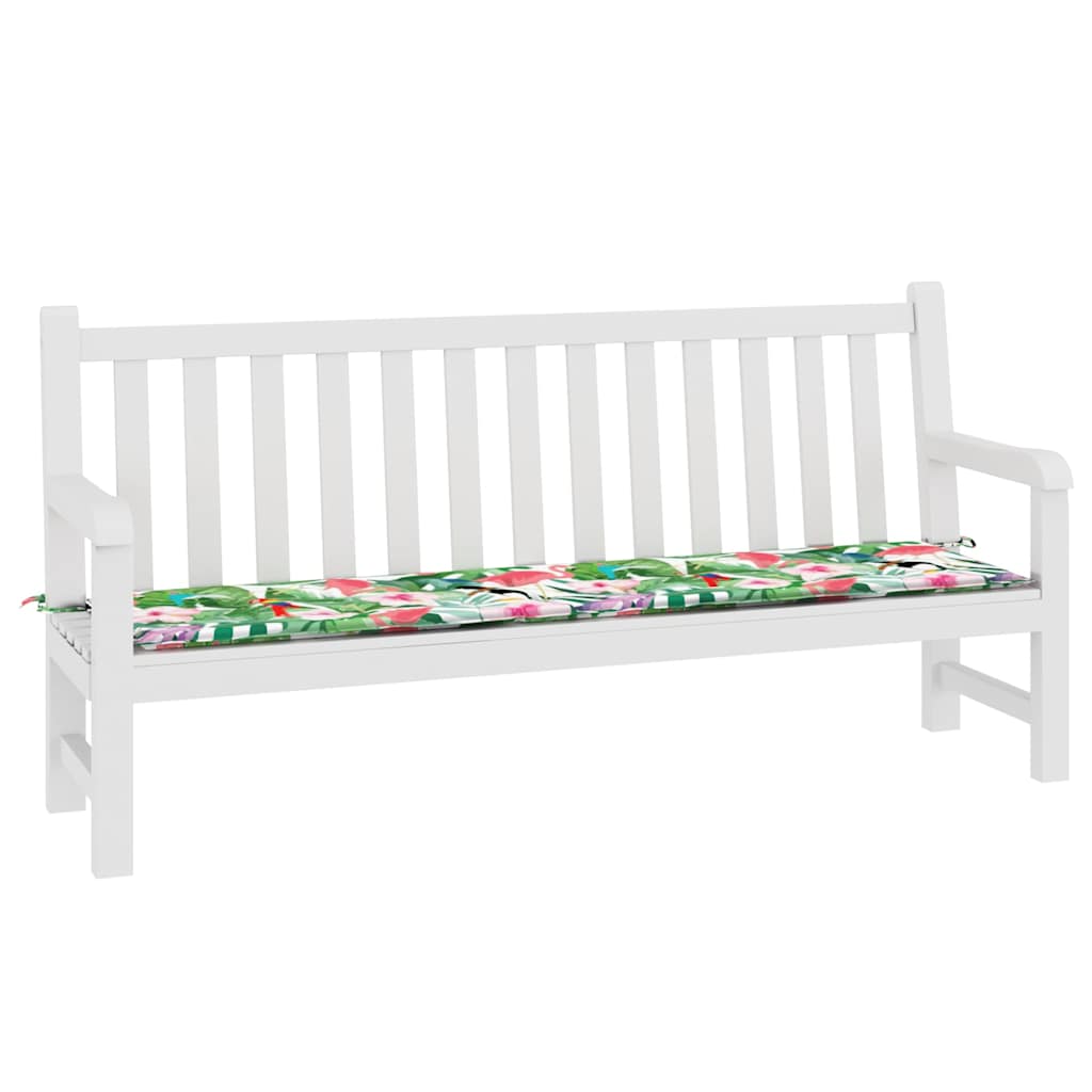 Vidaxl Garden Bench Pushion 200x50x4 cm stof Flerfarvet