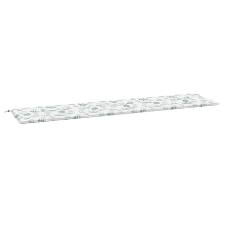 Vidaxl Garden Bench Pude Leaf Pattern 200x50x4 cm stof