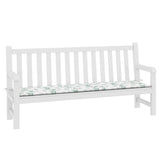 Vidaxl Garden Bench Pude Leaf Pattern 200x50x4 cm stof