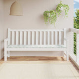 Vidaxl Garden Bench Pude Leaf Pattern 200x50x4 cm stof