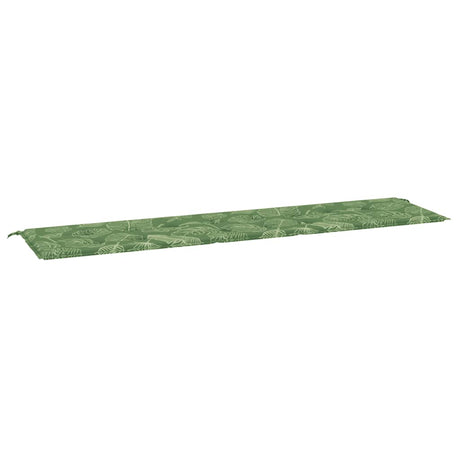 Vidaxl Garden Bench Pude Leaf Pattern 200x50x4 cm stof