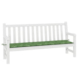 Vidaxl Garden Bench Pude Leaf Pattern 200x50x4 cm stof