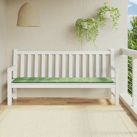 Vidaxl Garden Bench Pude Leaf Pattern 200x50x4 cm stof