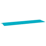 Vidaxl Garden Bench Pushion 200x50x4 cm stof turkis