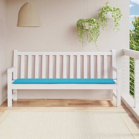 Vidaxl Garden Bench Pushion 200x50x4 cm stof turkis