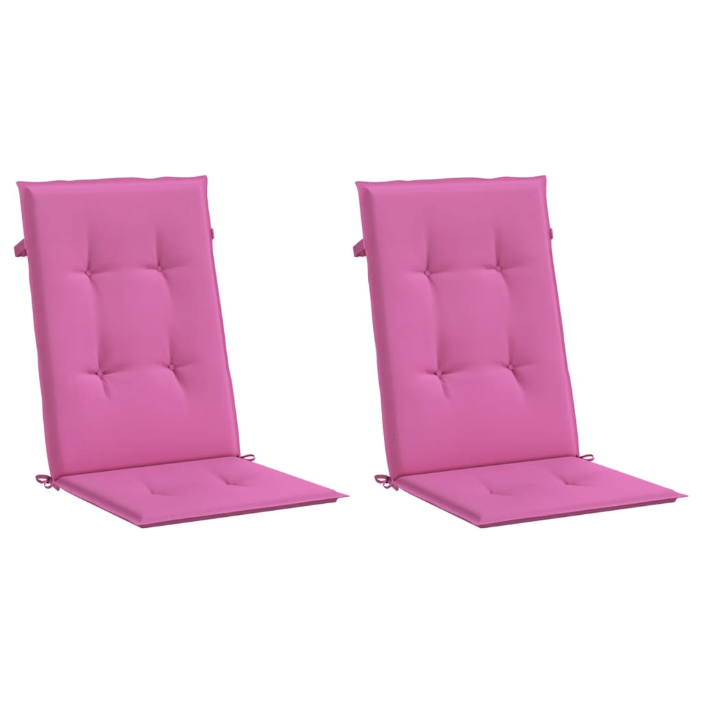 Vidaxx Garden stolpuder Høj ryglæn 2 stk 120x50x3 cm stofrosa
