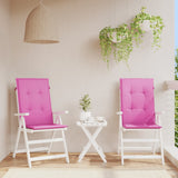 Vidaxx Garden stolpuder Høj ryglæn 2 stk 120x50x3 cm stofrosa