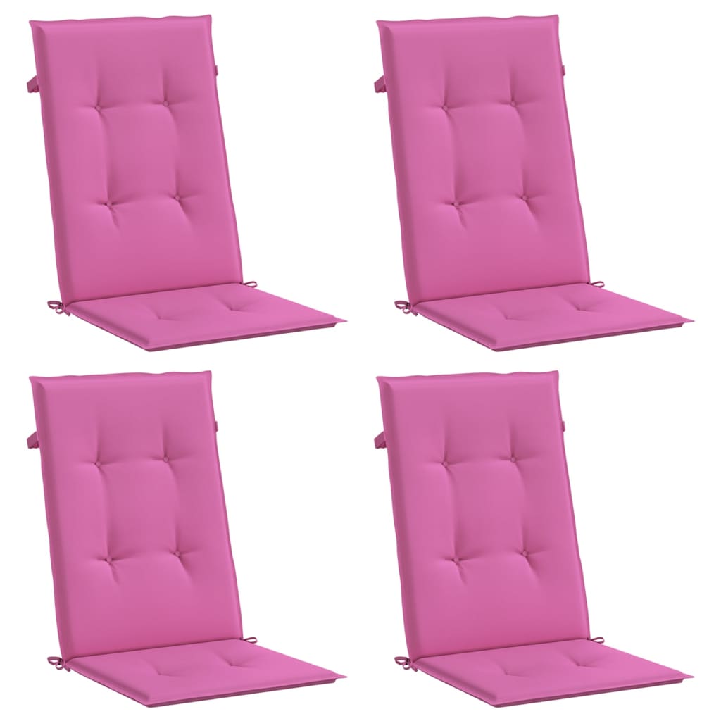 Vidaxl stolpuder 4 stk. Høj rygstof Pink