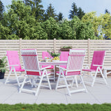 Vidaxl stolpuder 6 pcs højt ryg stofrosa
