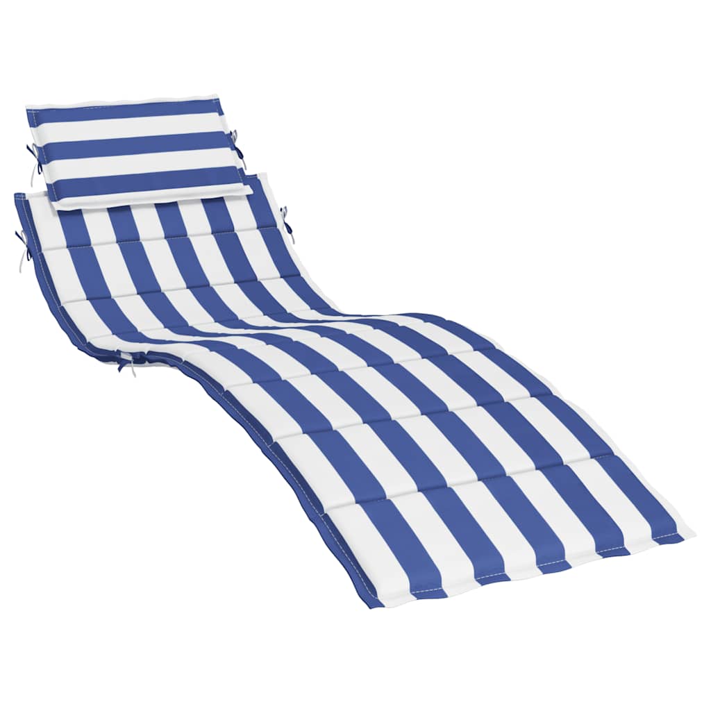 Vidaxl Lounger Cushion Striped Oxford Fabric Blå og hvid