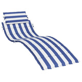 Vidaxl Lounger Cushion Striped Oxford Fabric Blå og hvid
