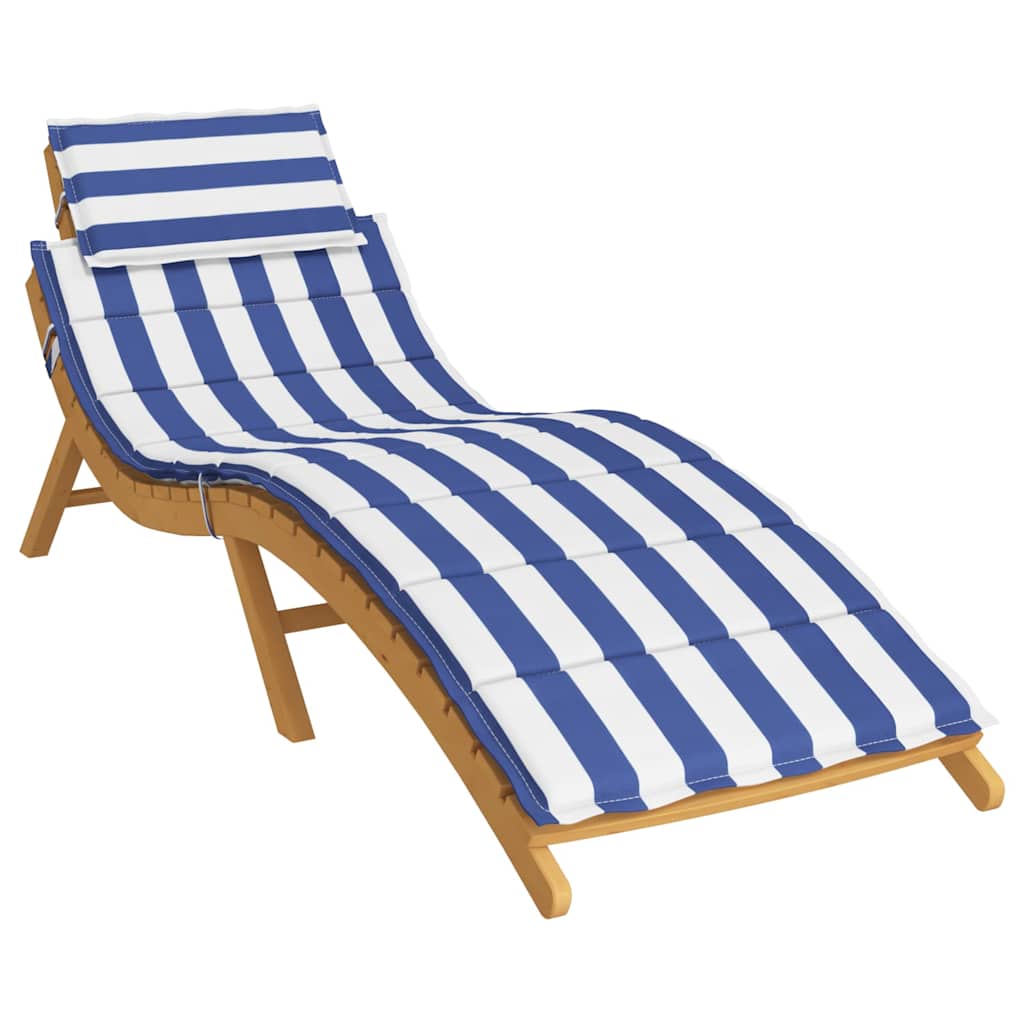 Vidaxl Lounger Cushion Striped Oxford Fabric Blå og hvid