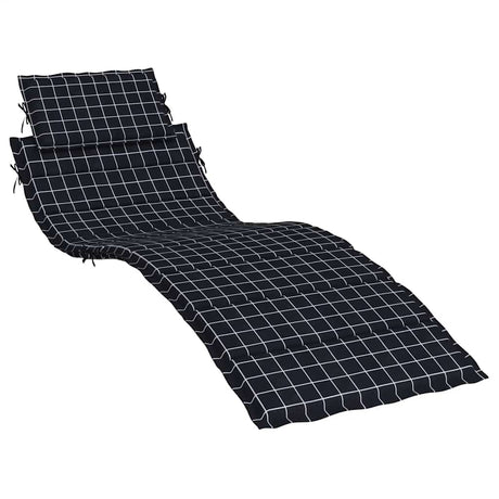 Vidaxl Lounger Cushion Diamond Pattern Oxford Stof sort sort