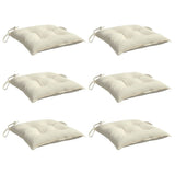 Vidaxx stolhynder 6 pcs 40x40x7 cm stofcreme hvid