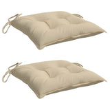 Vidaxl stolpuder 2 stk 40x40x7 cm oxford stof beige