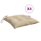 Vidaxx stolhynder 4 stk 40x40x7 cm Oxford stof beige