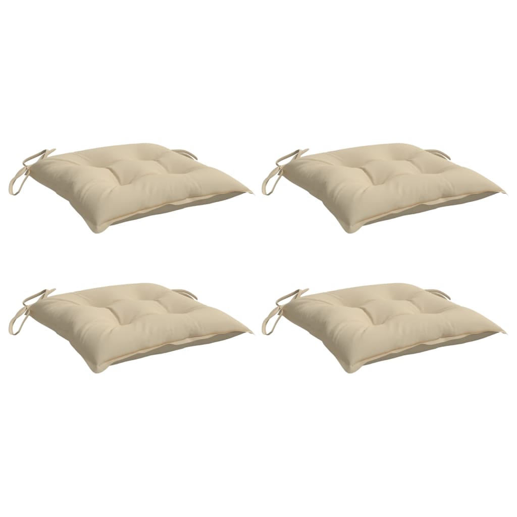 Vidaxx stolhynder 4 stk 40x40x7 cm Oxford stof beige