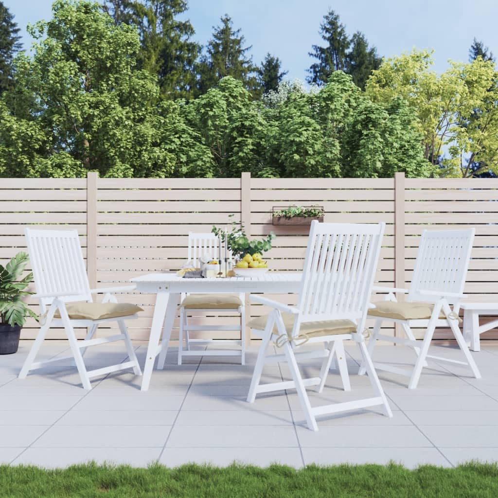 Vidaxx stolhynder 4 stk 40x40x7 cm Oxford stof beige