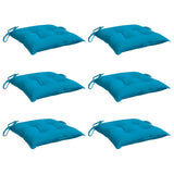 Vidaxx stolhynder 6 pcs 40x40x7 cm Oxford stof lyseblå