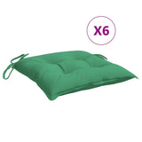Vidaxx stolpuder 6 PCS 40x40x7 cm Oxford stofgrøn