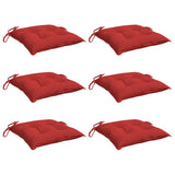 Vidaxl stolpuder 6 PCS 40x40x7 cm Oxford stof rød