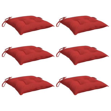 Vidaxl stolpuder 6 PCS 40x40x7 cm Oxford stof rød
