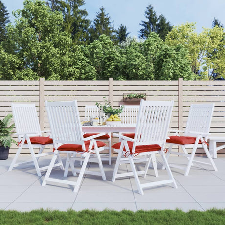 Vidaxl stolpuder 6 PCS 40x40x7 cm Oxford stof rød