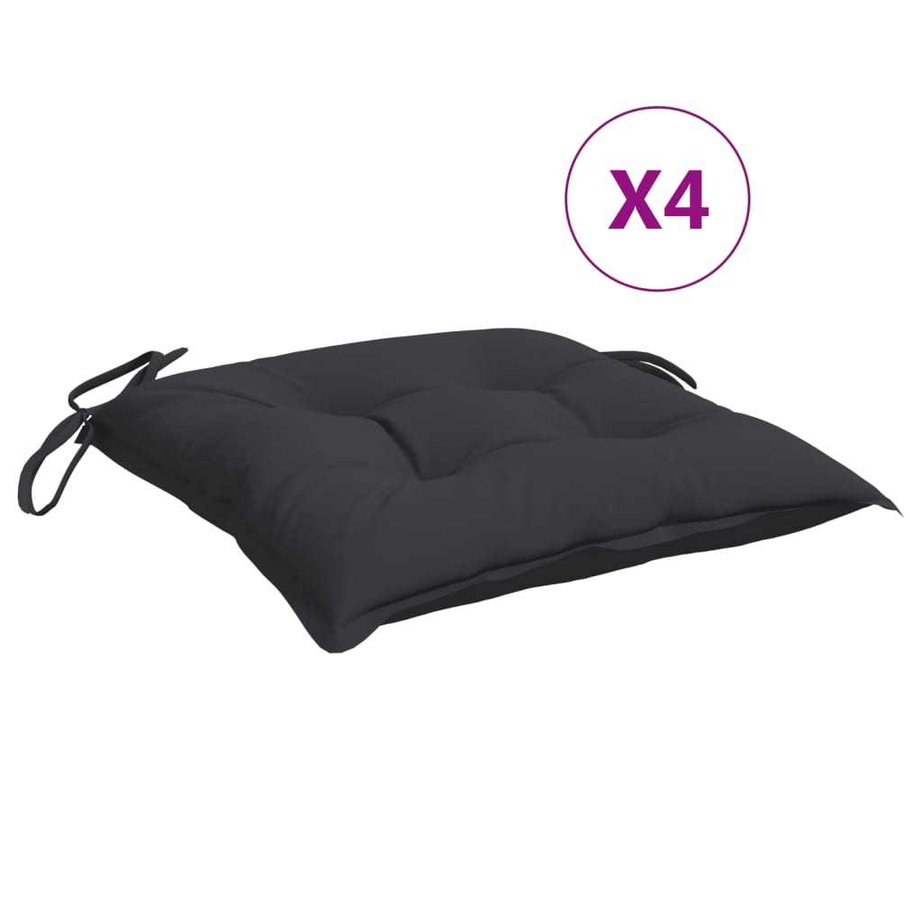 Vidaxl stolpuder 4 stk 40x40x7 cm Oxford stof sort