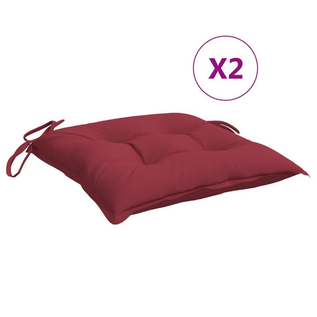 Vidaxx stolhynder 2 pcs 40x40x7 cm Oxford stofvin rød