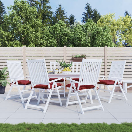 Vidaxl stolpuder 6 PCS 40x40x7 cm Oxford Stof Vin Rød