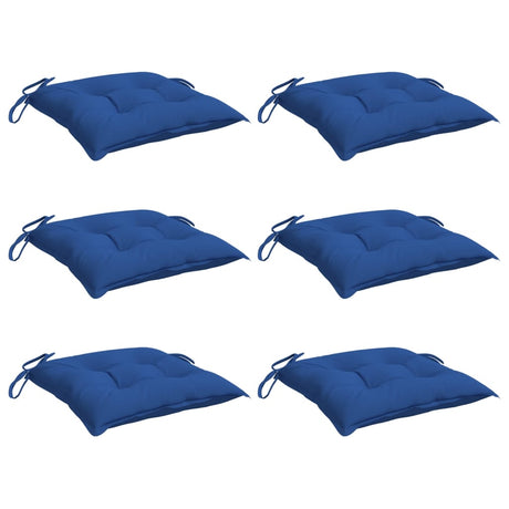 Vidaxx stolhynder 6 pcs 40x40x7 cm Oxford stof blå