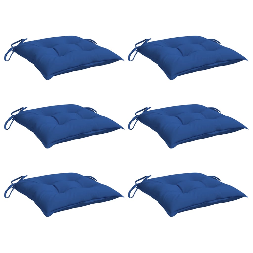 Vidaxx stolhynder 6 pcs 40x40x7 cm Oxford stof blå