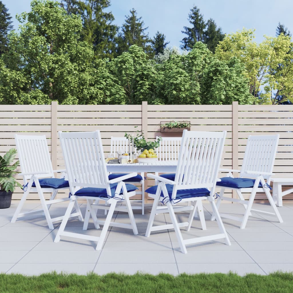 Vidaxx stolhynder 6 pcs 40x40x7 cm Oxford stof blå