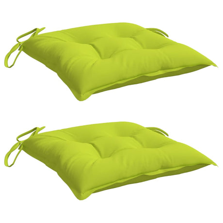 Vidaxl Stolpuder 2 stk 40x40x7 cm Oxford stof lysegrøn