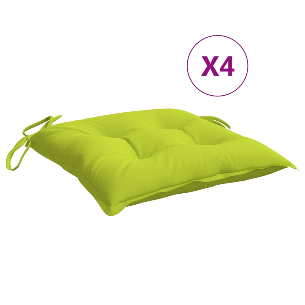Vidaxx stolhynder 4 stk 40x40x7 cm Oxford stof lysegrøn