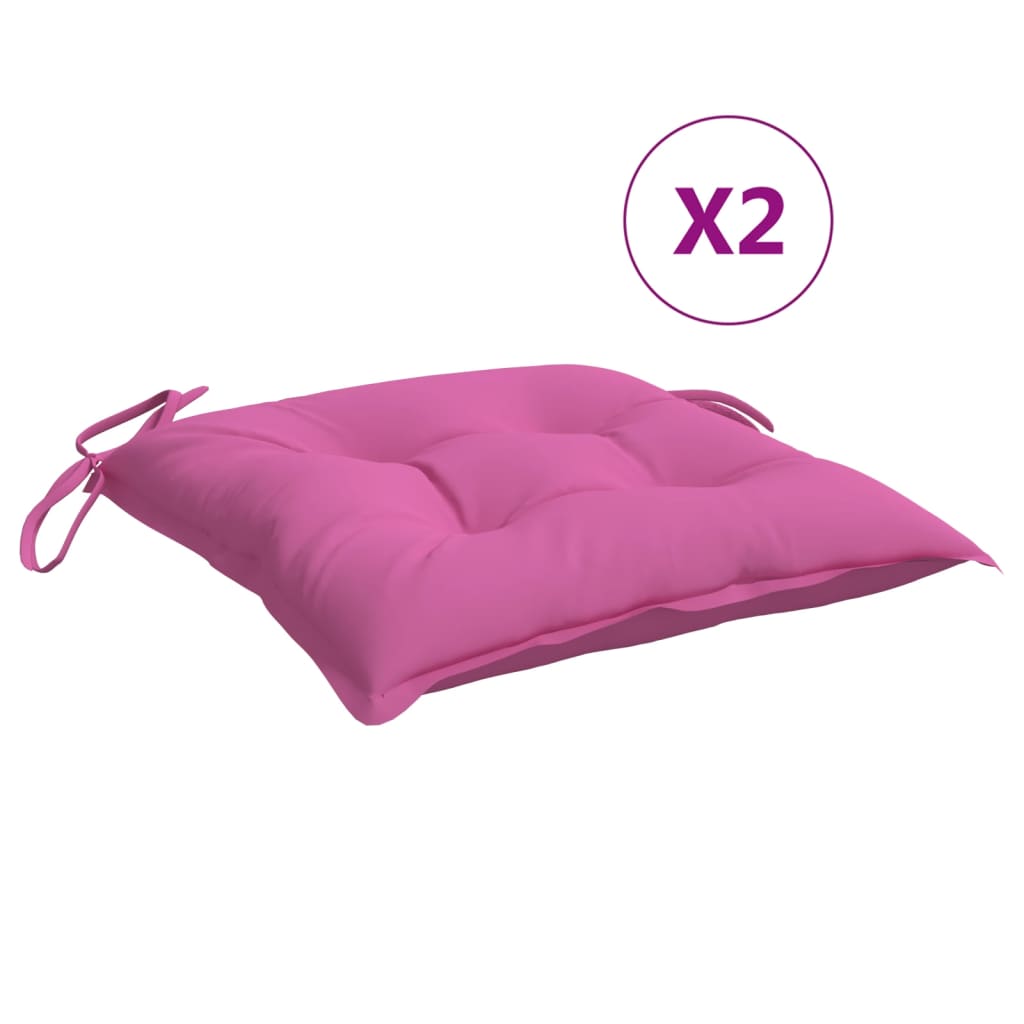 Vidaxl stolpuder 2 stk 40x40x7 cm stofrosa