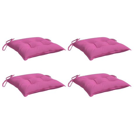 Vidaxl stolhynder 4 stk 40x40x7 cm stofrosa
